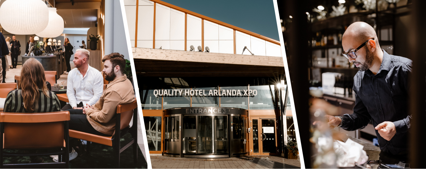 Besökare och medarbetare vid Quality Hotel Arlanda XPO
