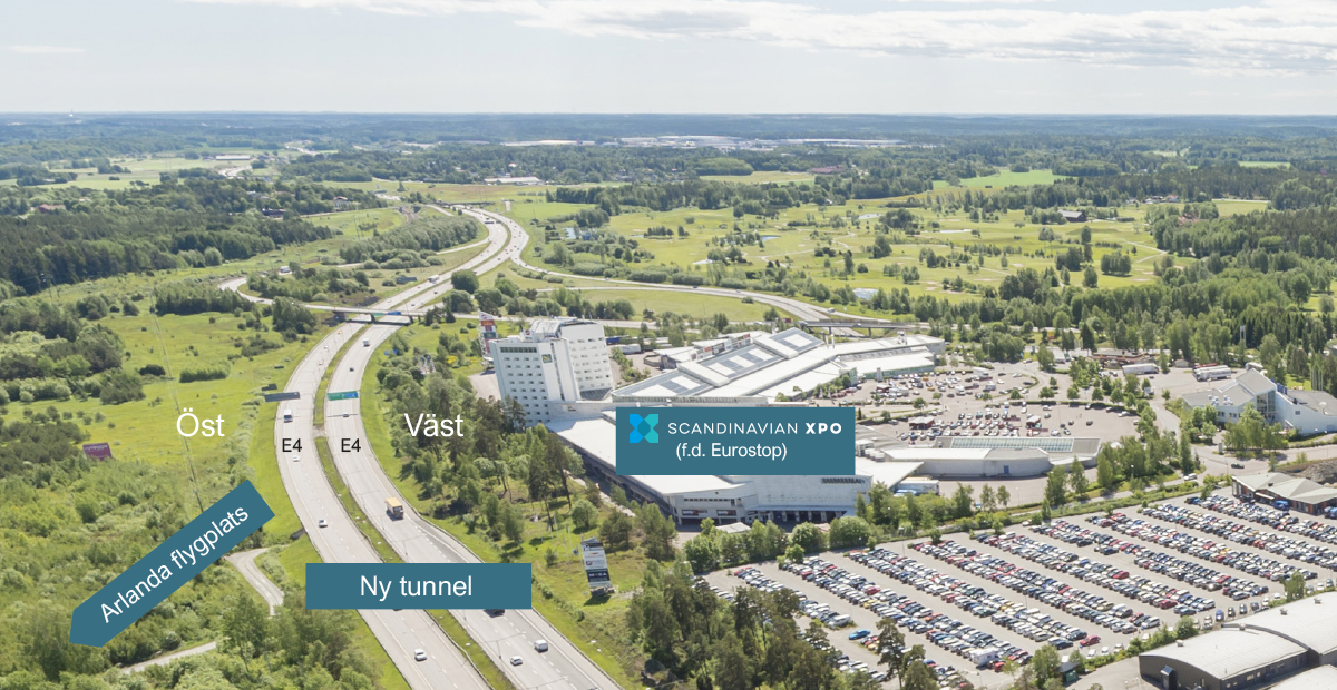 Ny tunnel under E4:an förbättrar infrastrukturen i Arlandaområdet