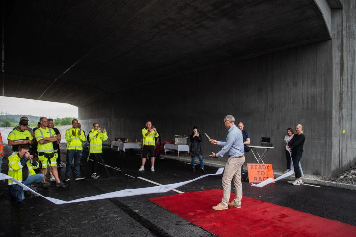 Motiv: Invigning av nya tunneln under E4. Foto: Explore Arlandastad