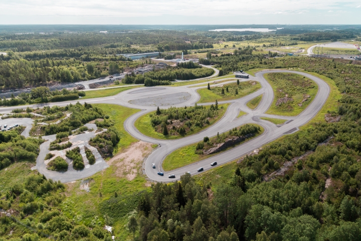 Motiv: Flygbild Drivelab Test Track 1. Foto: Explore Arlandastad