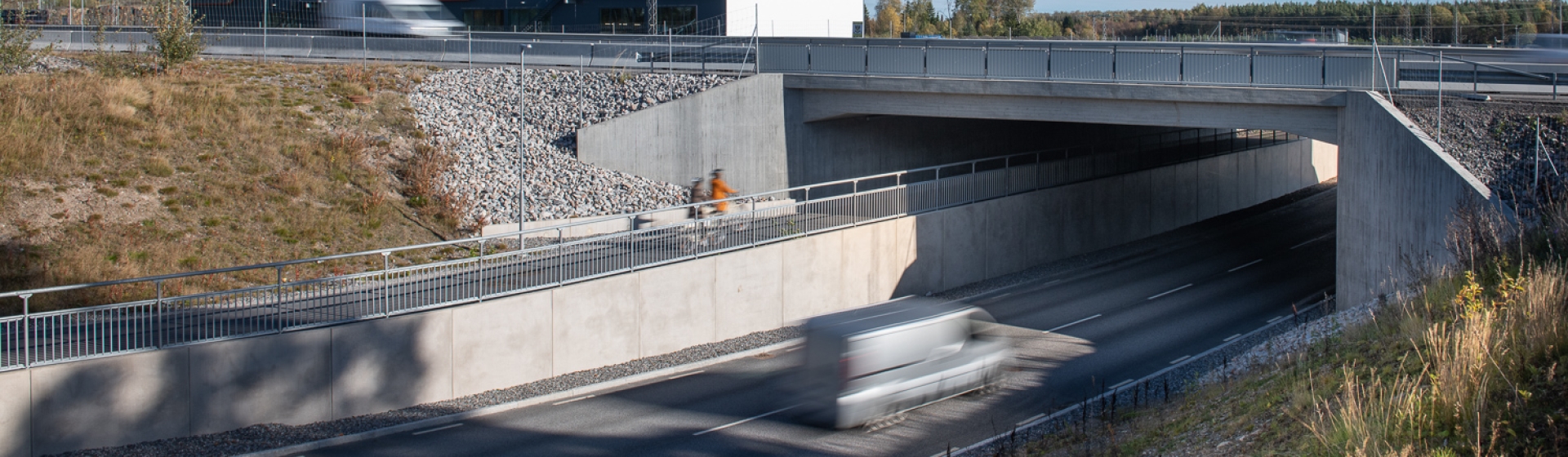 tunnel under E4an i Arlandastad